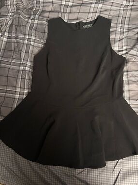 Forever 21 Black Sleeveless Peplum Top